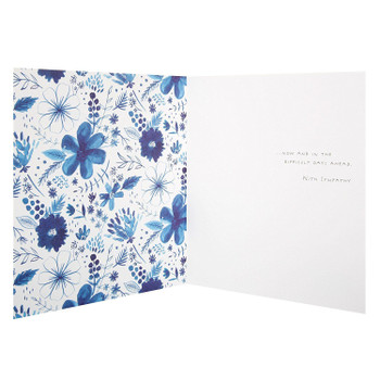 Sympathy Card "Sorry For Your Loss" with Flowers