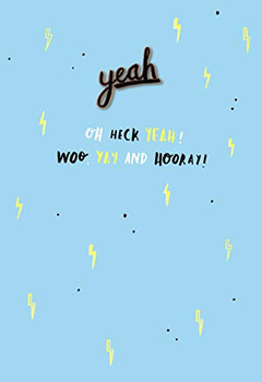 Hotchpotch Oh Heck Yeah! Woo Yay and Hooray! Card with Enamel 'Yeah' Pin