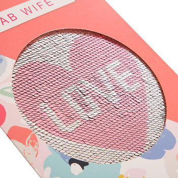 Reversible Sequin Wife Birthday Card 'Love' 