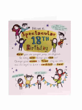 Age 18 Party Friends 18th Birthday Humour Stunning Cute Oodles Of Doodles New Card