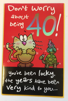 Happy Birthday 40th Greetings Card 340425