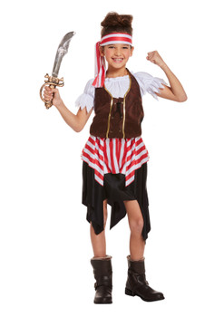 Girl's Buccaneer Pirate Fancy Dress Costume Ages 4-6 