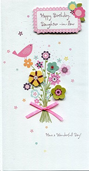 Daughter In Law Handmade Flowers Design Birthday Card