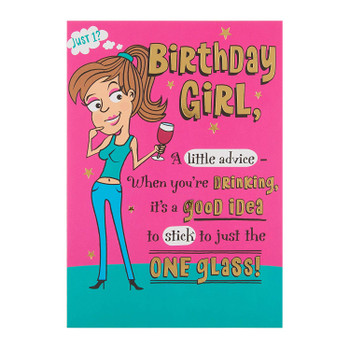 Hallmark Birthday Girl Card "Little Advice" Small