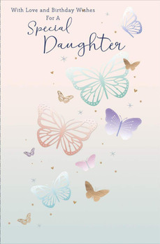 For A Special Daughter with Butterflies Birthday Card