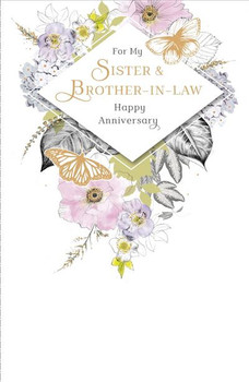 Sister & Brother in Law Wedding Anniversary Card