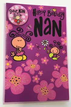 Happy Birthday Nan Card With Badge