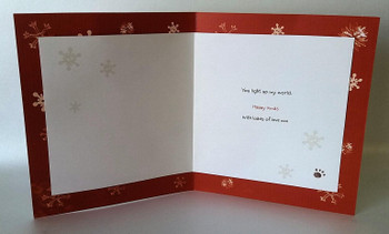 Gorgeous Girlfriend at Christmas Woof Card