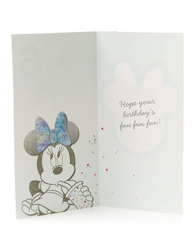 UK Greetings Disney Carte d'anniversaire 3 ans pour elle/fille avec  enveloppe – Badge – avec Minnie Mouse, 121 mm x 229 mm : :  Fournitures de bureau