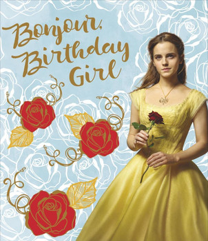 Beauty And The Beast Bonjour Birthday Girl Birthday Card