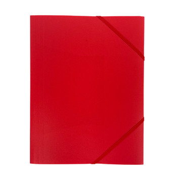 Janrax A4 Red 3 Flap Folder with Elasticated Closure