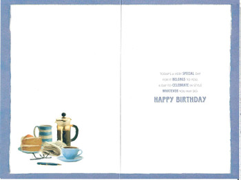 Wishing Well Brother, Relax with A Coffee Birthday Card