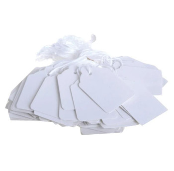 Box of 1000 White Merchandise Tags 73mm x 44mm