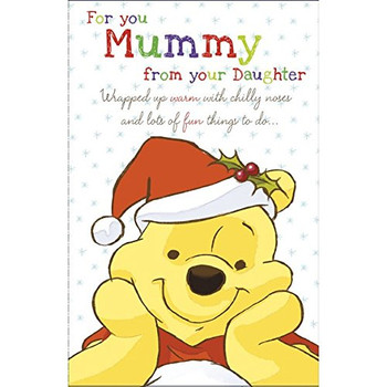 Winnie The Pooh For You Mummy From Your Daughter Christmas Card