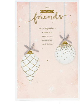 Special Friends Baubles Christmas Card