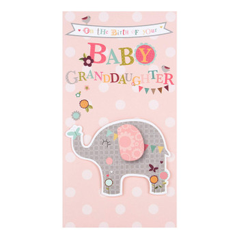 Hallmark Birth of Granddaughter Card"Pride and Happiness" Medium Slim