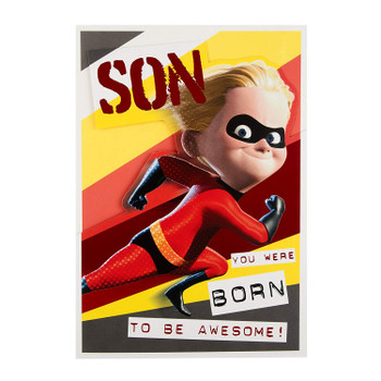 Hallmark 25504911 Medium Awesome Incredible 2 Son Birthday Card [Old Model]