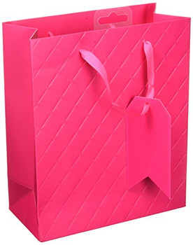 Medium Pink Quilted Gift Bag For Her, Birthday, Mother's Day 
