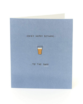 Funny Humorous Beer Birthday Card Many Happy Returns
