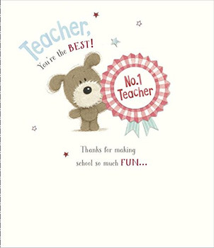 Teacher You're The Best Thank You Lots of  Woof Card