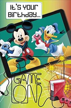 Mickey Mouse Console Game Birthday Card