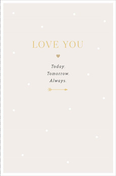 Carlton Card Love You Today, Tomorrow, Always Contemporary Birthday Card