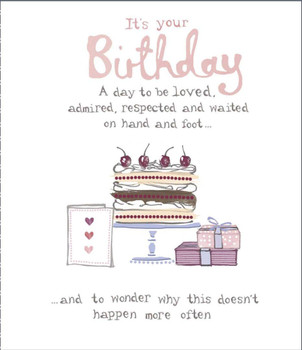 It's Your Birthday A Day to Be Loved Greeting Card
