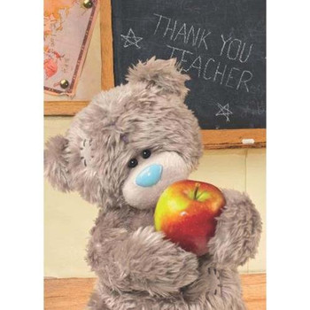 3D Holographic Thank You Teacher Me to You Bear Card