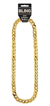 Fancy Dress Prop Gold Chain Gangster 81cm