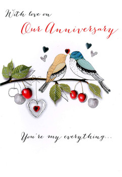 With Love On Our Anniversary Greeting Card Joie De Vivre Range Cards