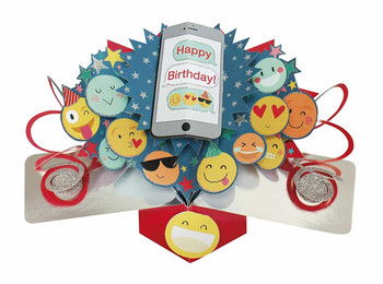 Second Nature Pop Up Birthday Card with Emoji's