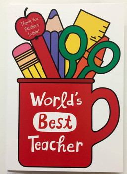 Hallmark Thank You Teacher Card 'with Stickers' Medium