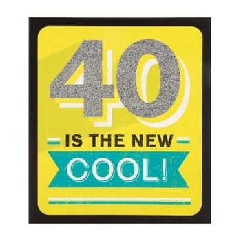 Hallmark 40th Birthday Card "The New Cool" Medium (Old Model)