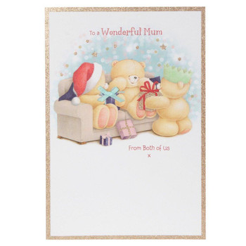 Hallmark Forever Friends Medium Christmas Wish for Mum from Both Cute Bow Card