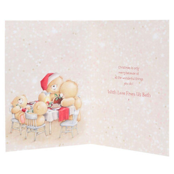 Hallmark Forever Friends Medium Christmas Wish for Mum from Both Cute Bow Card
