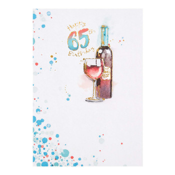 Hallmark 65th Birthday Card "Enjoy Your Celebrations" Medium (Old Model)