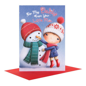 Hallmark Daddy Christmas Card 'From Your Little Man' Medium