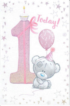 1 Today Girl's First Birthday Card