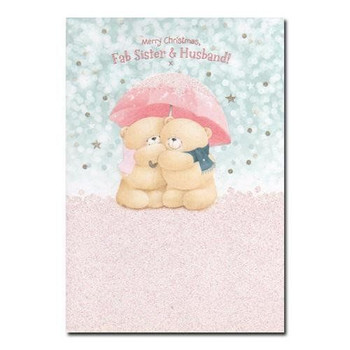 Sister & Husband Forever Friends Christmas Card Hallmark