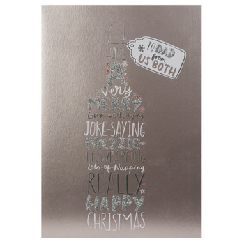 Hallmark Medium Christmas Wish for Dad from Both Cute Card Silver Foil