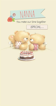 Forever Friends Nanna Birthday Card with Cake