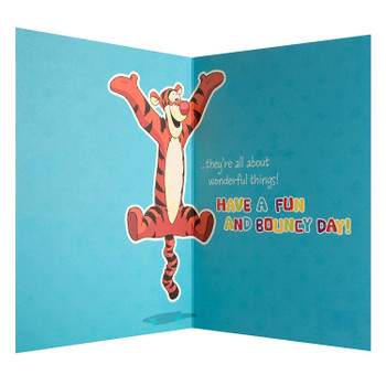 Winnie The Pooh 2nd Birthday Card with Cute Tiger