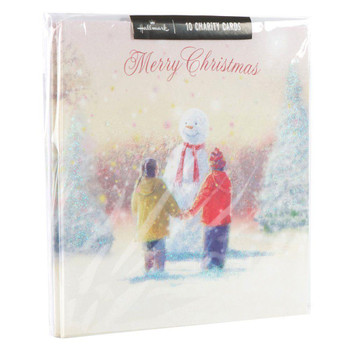 Hallmark Christmas Wish Traditional Charity Glitter Boxed - Iridescent (Pack of 10)