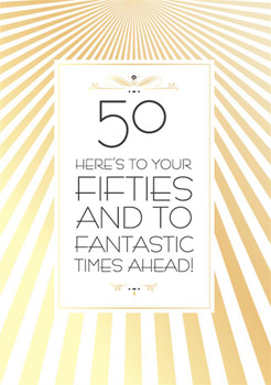 Hallmark 50th Birthday Card 'Fantastic Times Ahead' Medium