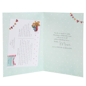 Hallmark Christmas Card To Mum 'Thank You' Medium