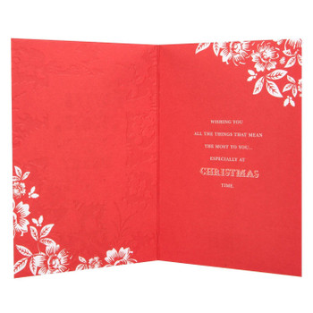 Hallmark Christmas Card To Wife 'Contemporary Flowers' Medium