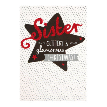 Hallmark Christmas Card To Sister 'Glittery & Glamorous' Medium