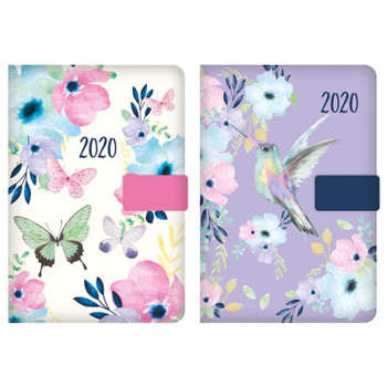 2020 A5 Day a Page Index Organiser - Floral Fabric Designs