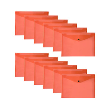 Pack of 24 A4 Red Document Wallets by Janrax