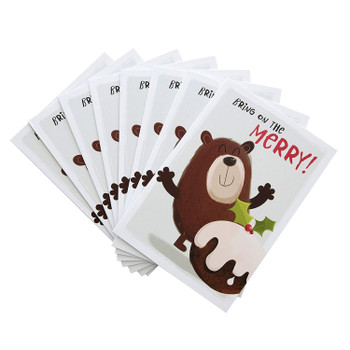 Hallmark Charity Christmas Card Pack 'Bring On The Merry' 8 Cards, 1 Design
